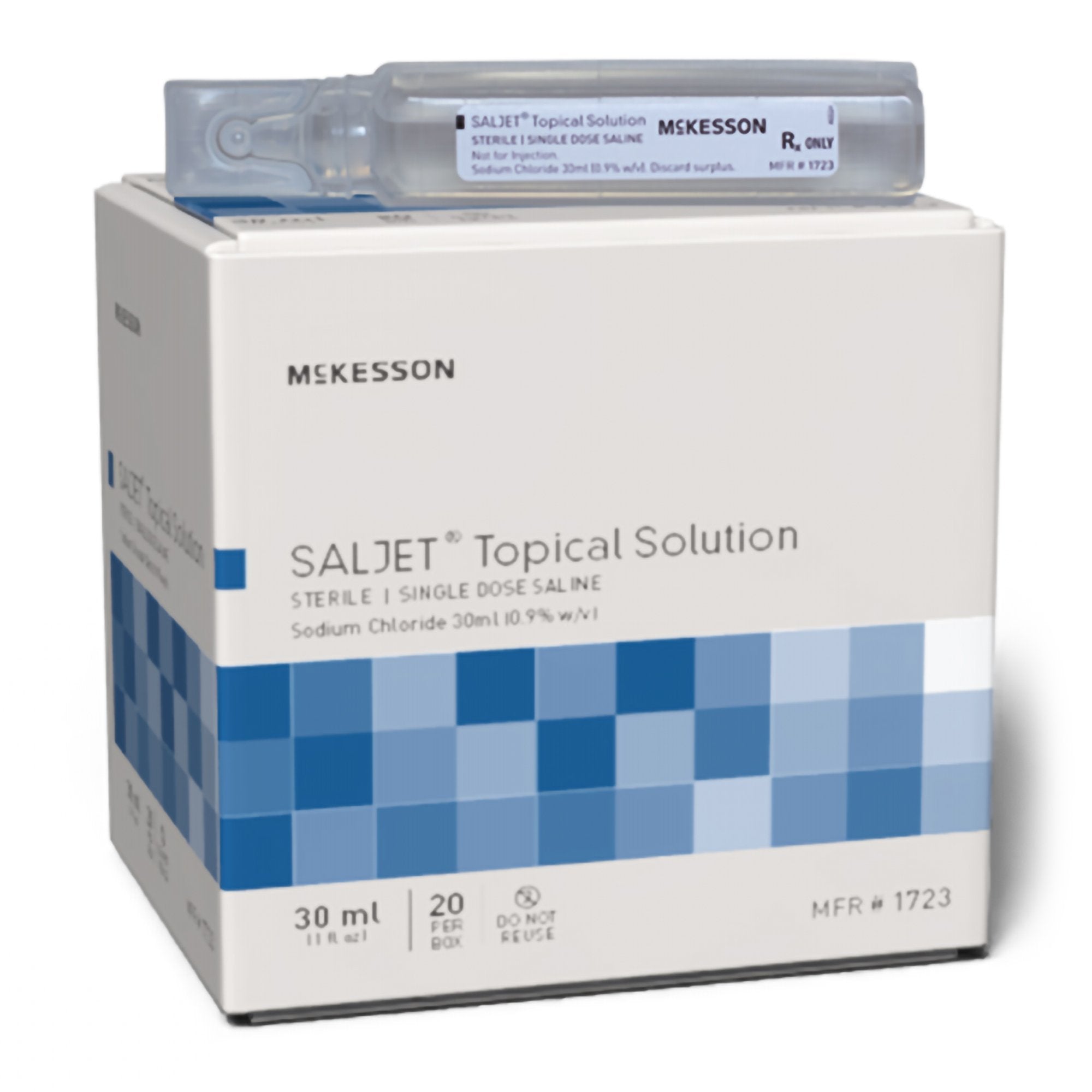 Irrigation Solution McKesson Saljet® 0.9% Sodium Chloride, Preservative Free Not for Injection Unit Dose Vial 30 mL (BX/20)