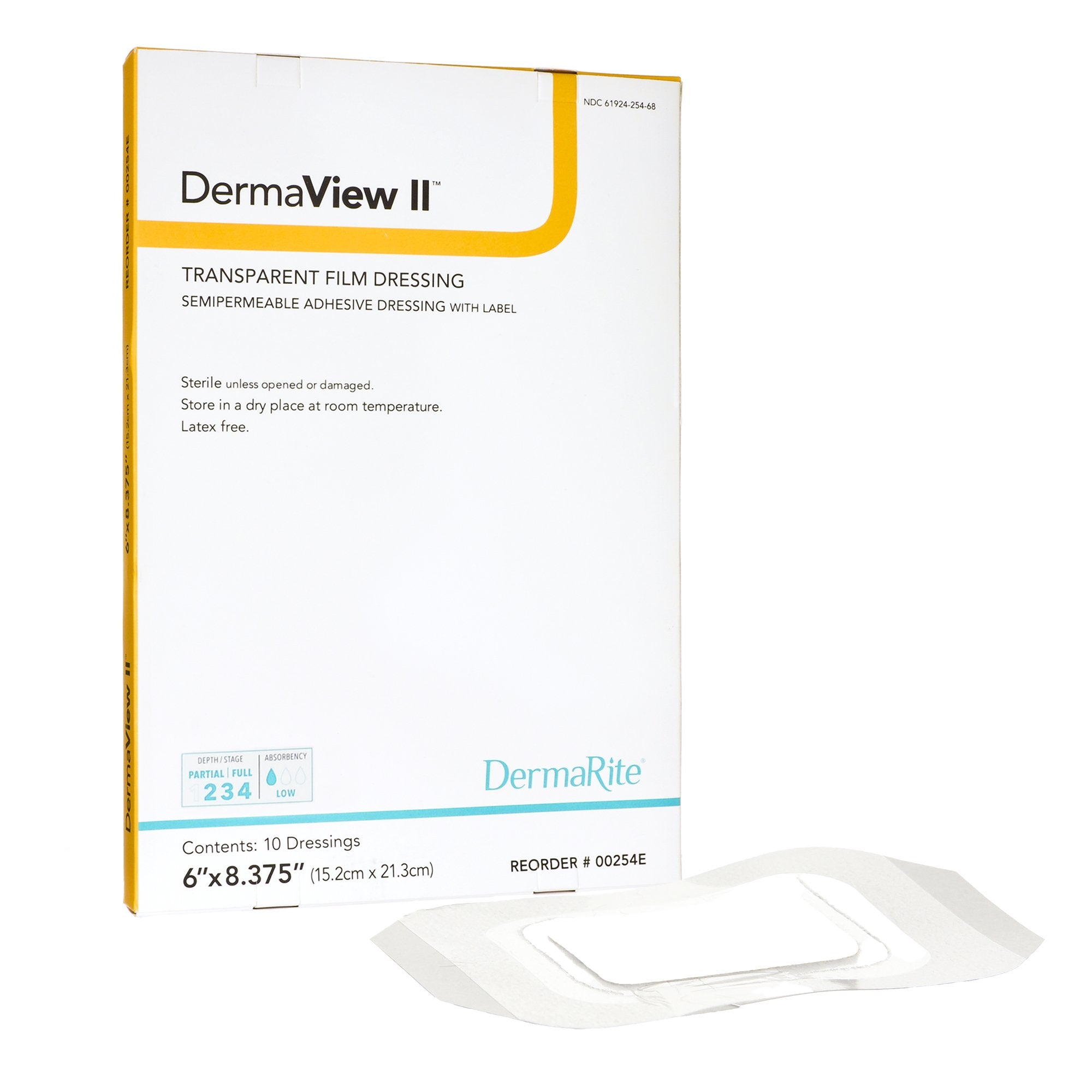 Transparent Film Dressing DermaView II™ 6-1/2 X 8-3/8 Inch Frame Style Delivery Rectangle Sterile