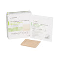 5-Layer Foam Dressing McKesson 4 X 4 Inch With Border Film Backing Silicone Gel Adhesive Square Sterile