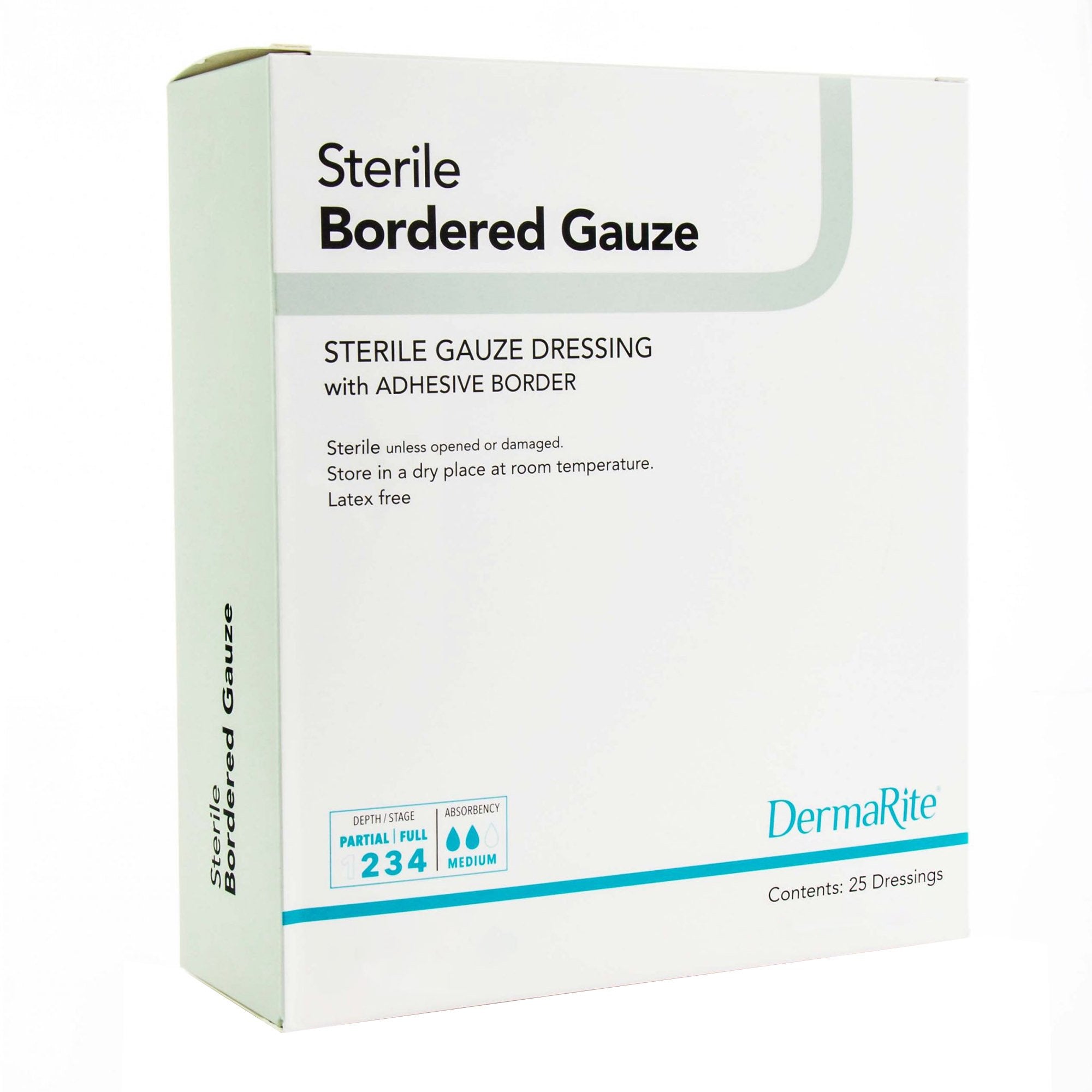 Island Dressing DermaRite® Bordered Gauze 4 X 5 Inch Rectangle Sterile