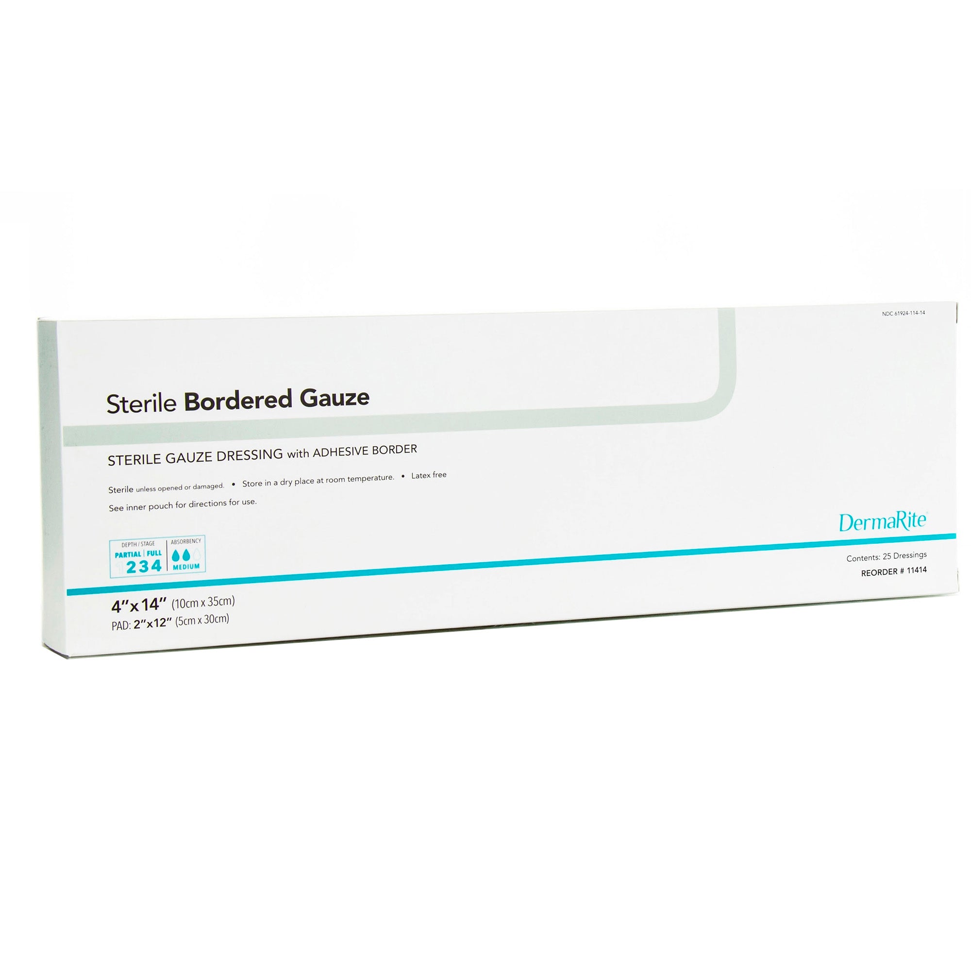 Island Dressing DermaRite® Bordered Gauze 4 X 14 Inch Rectangle Sterile