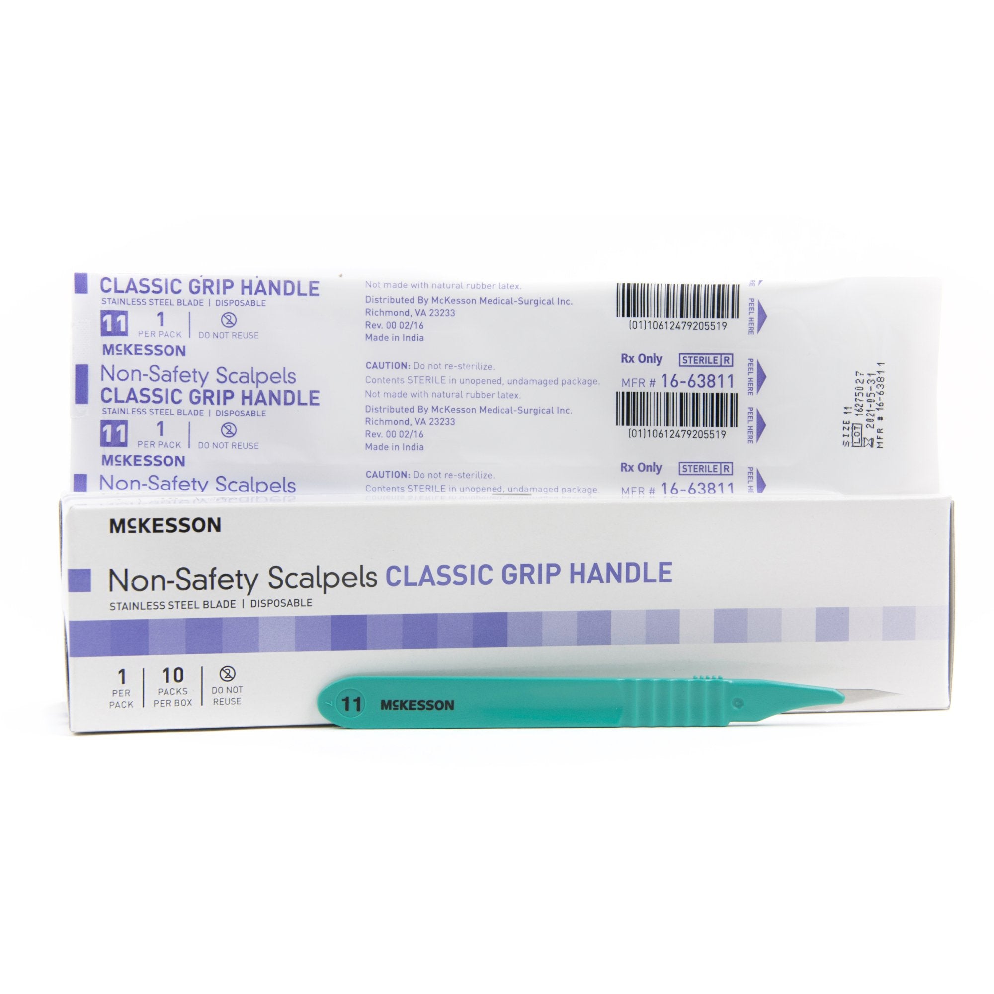 Scalpel  Stainless Steel / Plastic Classic Grip Handle Sterile Disposable